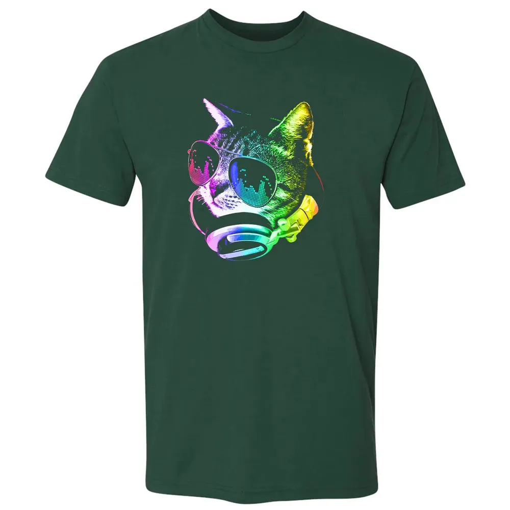 Rainbow Music Cat Premium Unisex T-shirt - 12