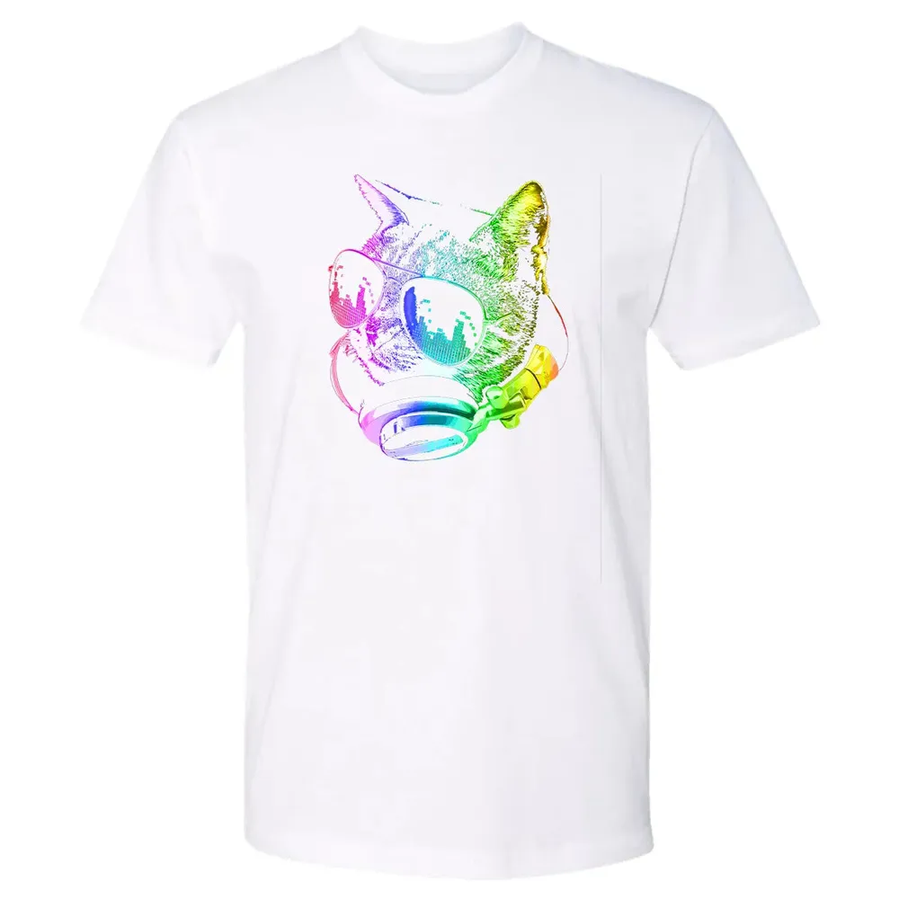 Rainbow Music Cat Premium Unisex T-shirt - 4