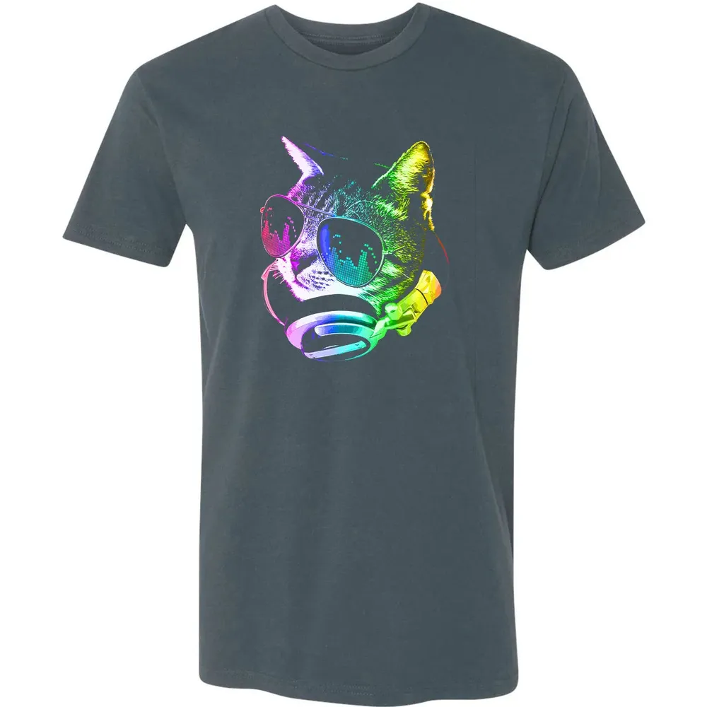 Rainbow Music Cat Premium Unisex T-shirt - 14