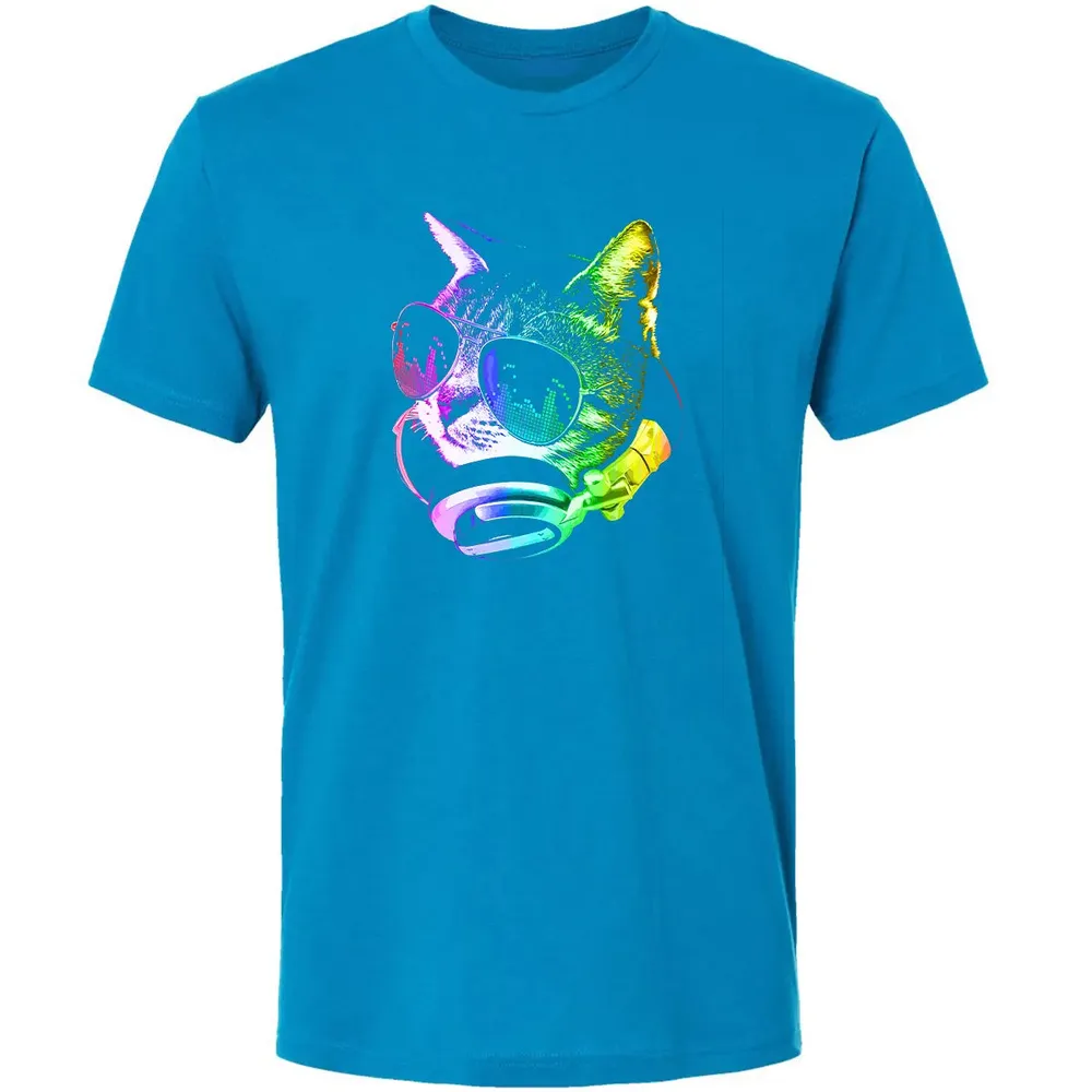 Rainbow Music Cat Premium Unisex T-shirt - 15