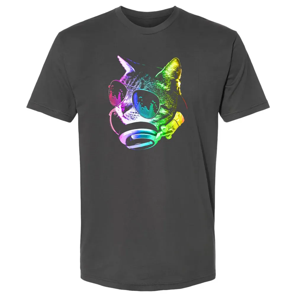 Rainbow Music Cat Premium Unisex T-shirt - 8