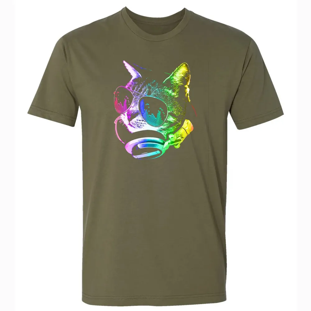 Rainbow Music Cat Premium Unisex T-shirt - 5