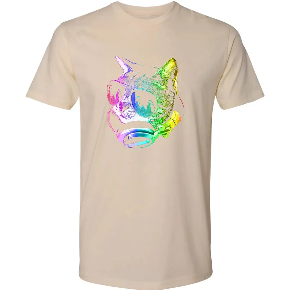Rainbow Music Cat Premium Unisex T-shirt - 13