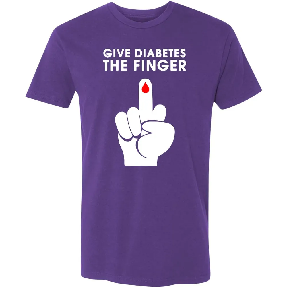 Give Diabetes The Finger Premium Unisex T-shirt - 7