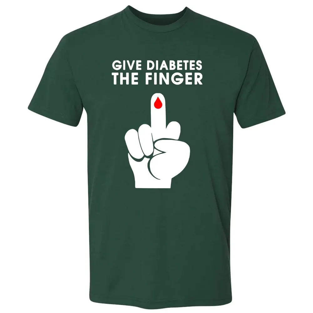 Give Diabetes The Finger Premium Unisex T-shirt - 12