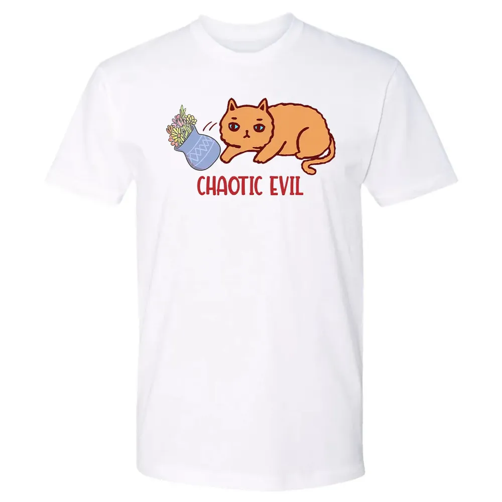 Chaotic Evil Cat Premium Unisex T-shirt - 4