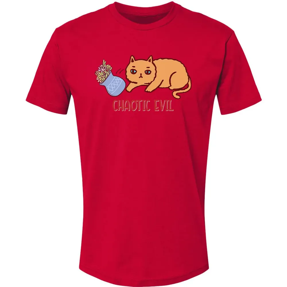 Chaotic Evil Cat Premium Unisex T-shirt - 6
