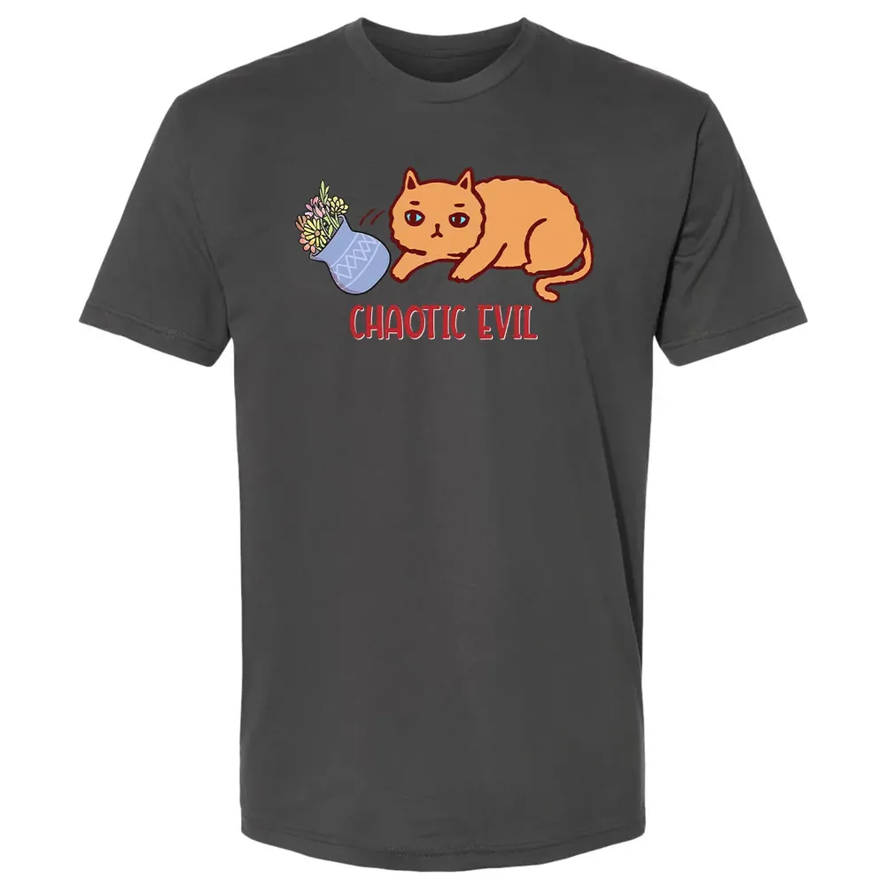 Chaotic Evil Cat Premium Unisex T-shirt - 8
