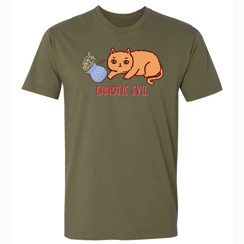 Chaotic Evil Cat Premium Unisex T-shirt - 5