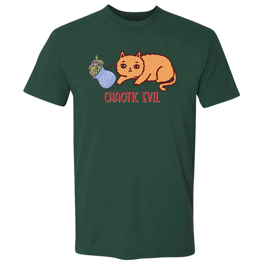 Chaotic Evil Cat Premium Unisex T-shirt - 12