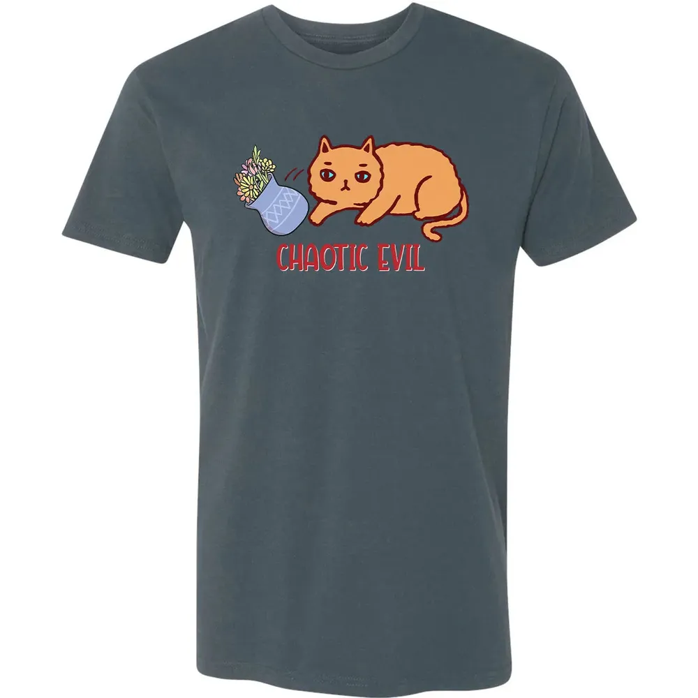Chaotic Evil Cat Premium Unisex T-shirt - 14