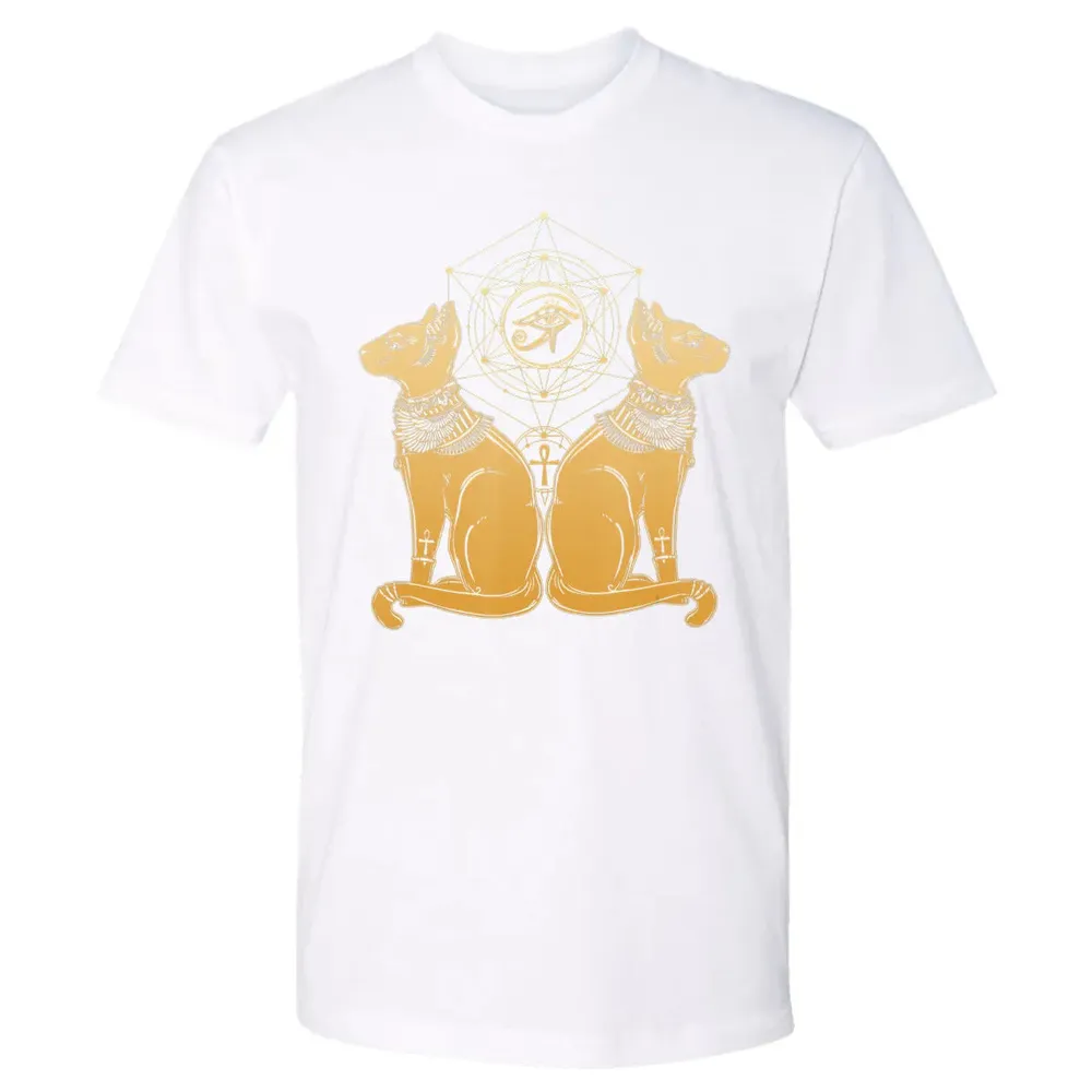 Egyptian Cat Goddess Bastet Sphinx Eye Of Ra Premium Unisex T-shirt - 4