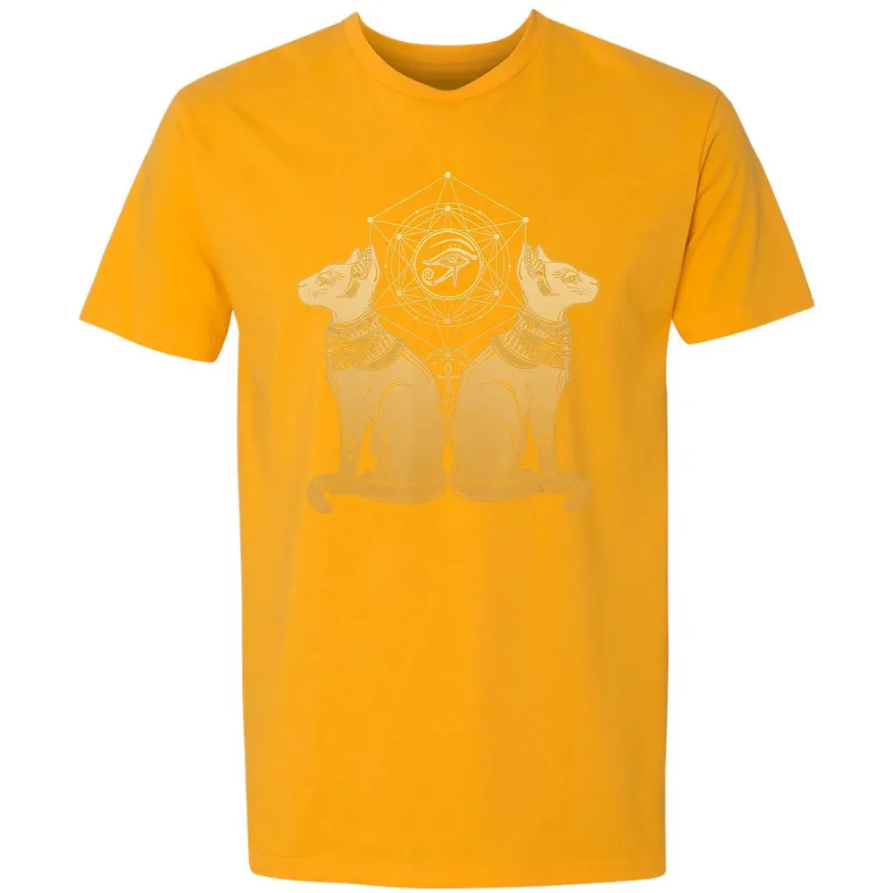 Egyptian Cat Goddess Bastet Sphinx Eye Of Ra Premium Unisex T-shirt - 11