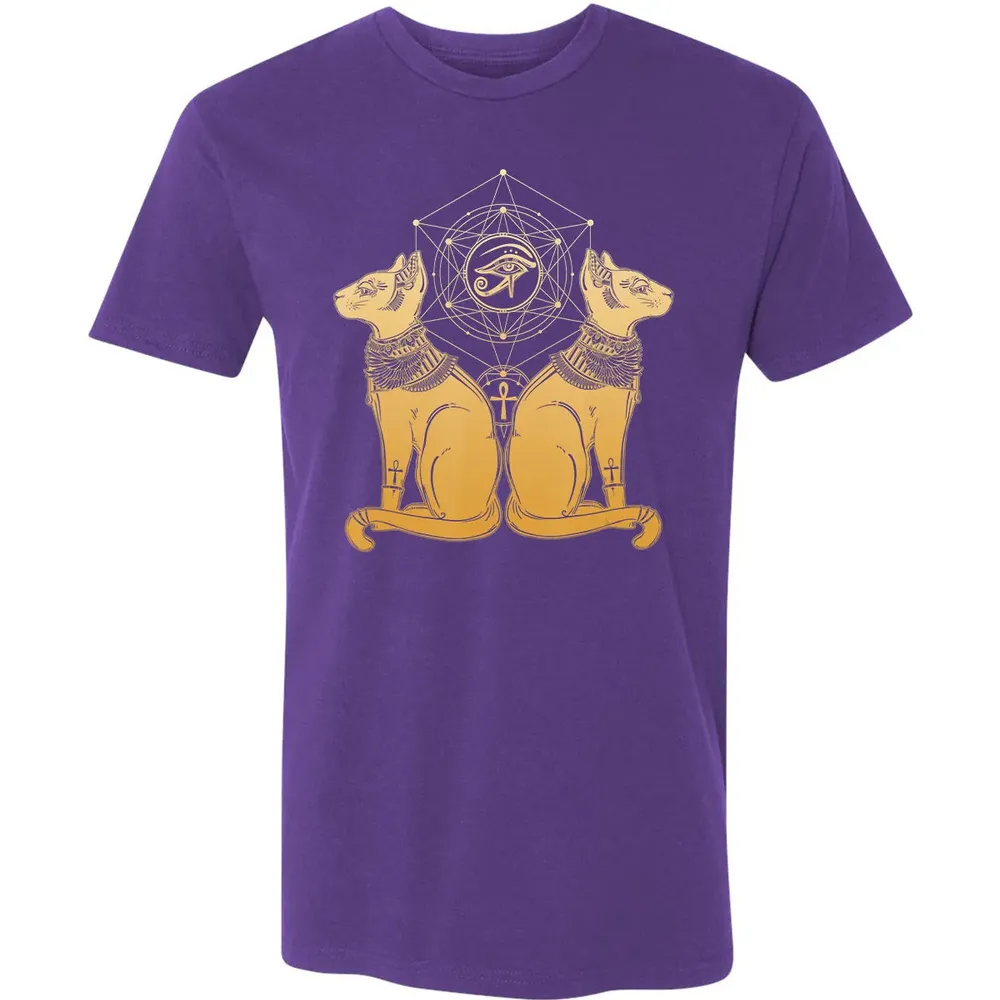 Egyptian Cat Goddess Bastet Sphinx Eye Of Ra Premium Unisex T-shirt - 7