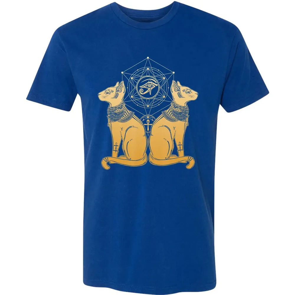 Egyptian Cat Goddess Bastet Sphinx Eye Of Ra Premium Unisex T-shirt - 10
