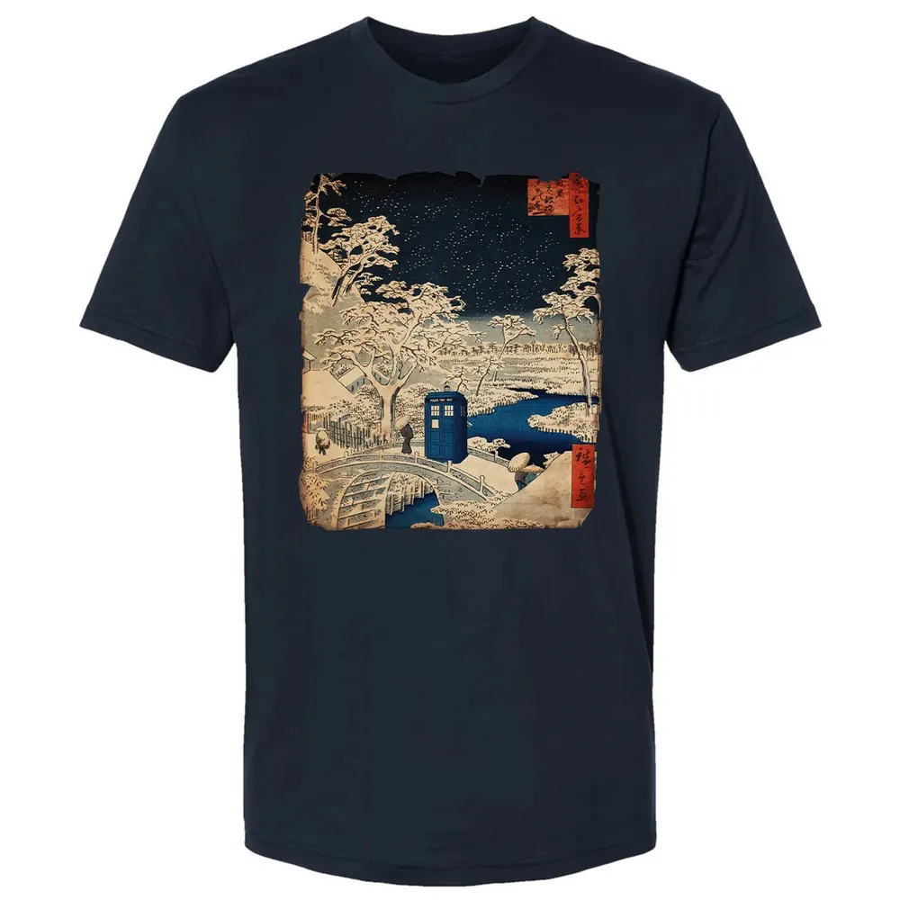 Tardis And Drum Bridge Premium Unisex T-shirt - 2
