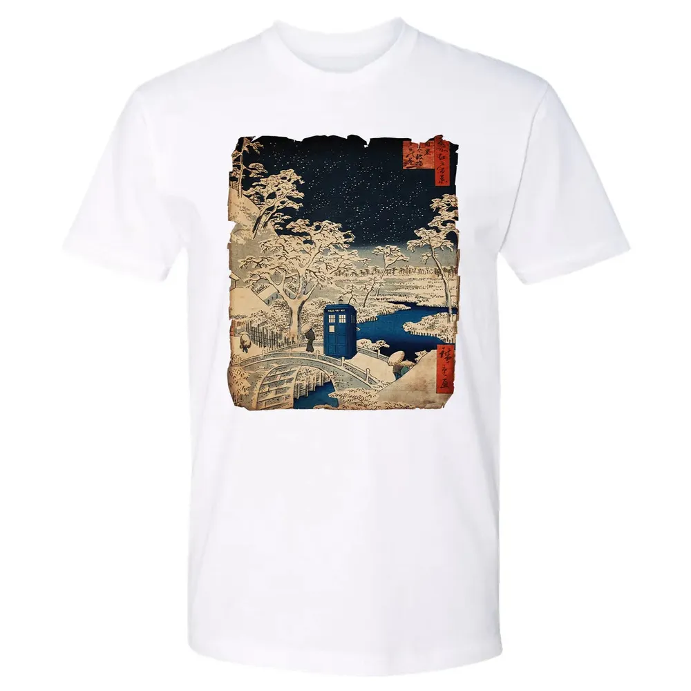 Tardis And Drum Bridge Premium Unisex T-shirt - 4