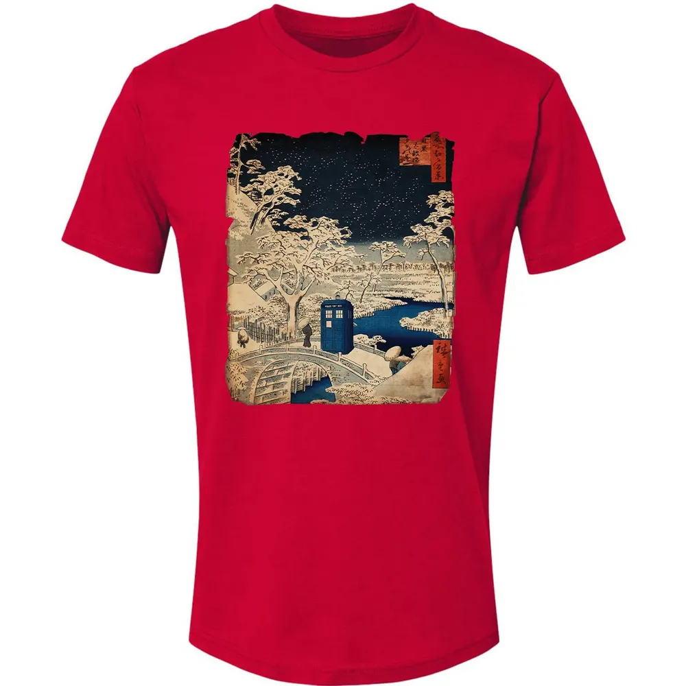 Tardis And Drum Bridge Premium Unisex T-shirt - 6