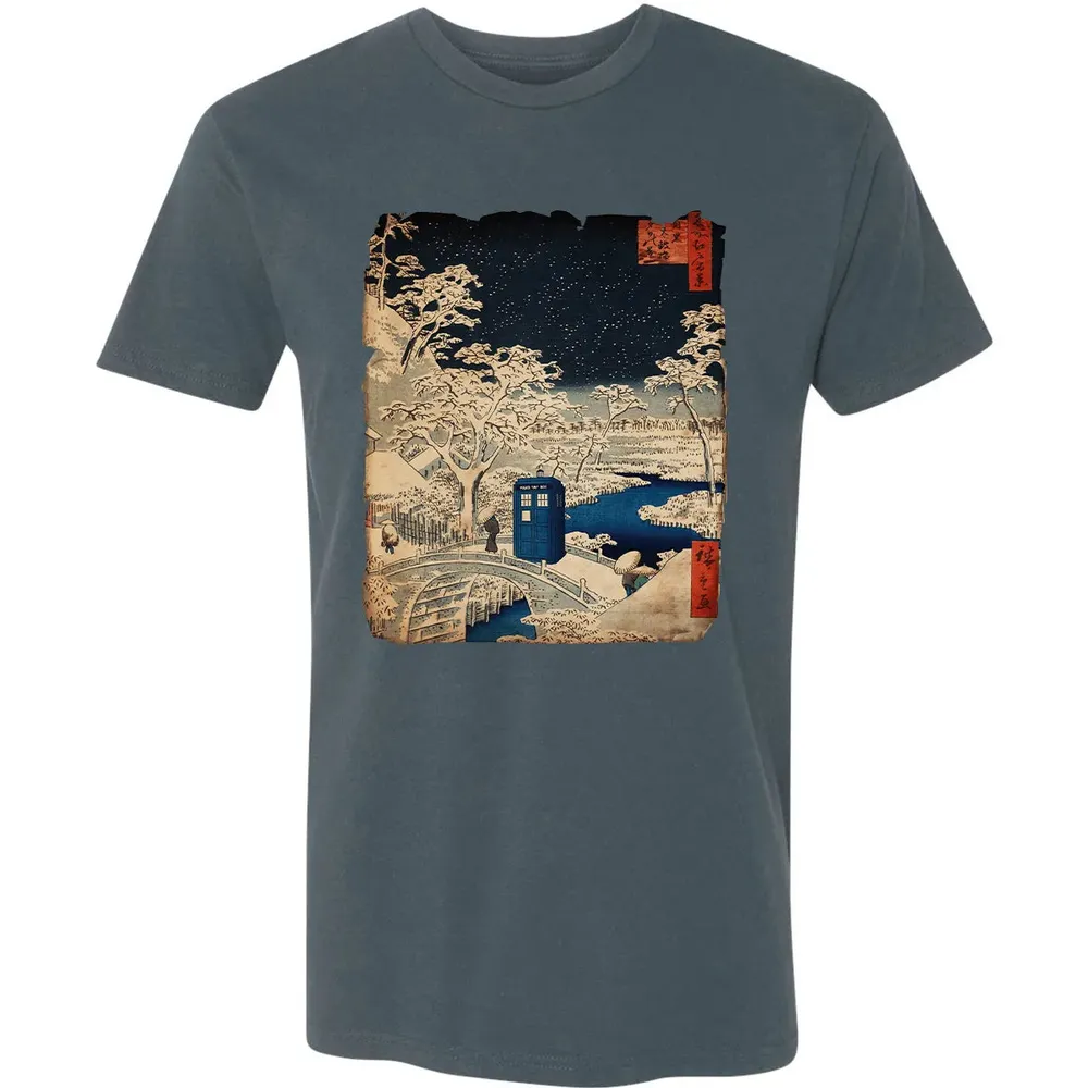 Tardis And Drum Bridge Premium Unisex T-shirt - 14