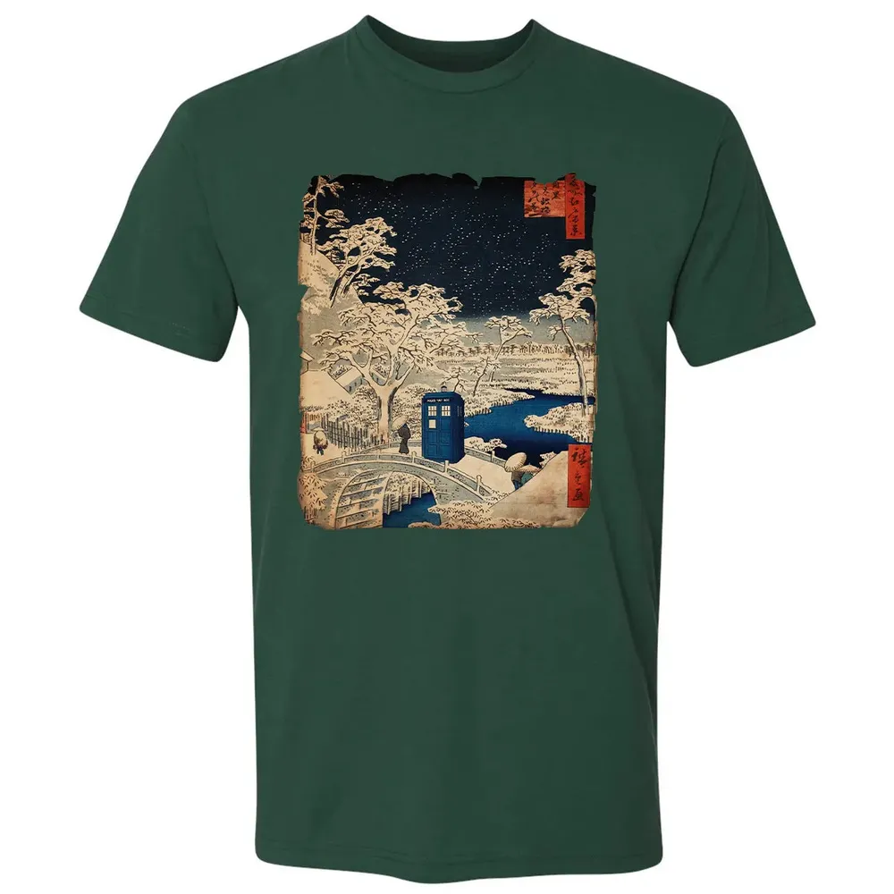 Tardis And Drum Bridge Premium Unisex T-shirt - 12
