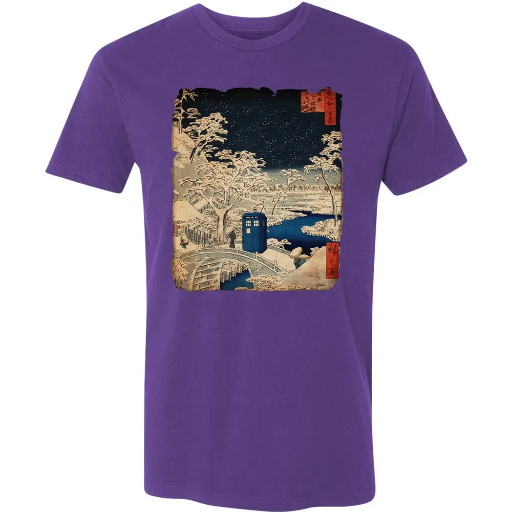 Tardis And Drum Bridge Premium Unisex T-shirt - 7