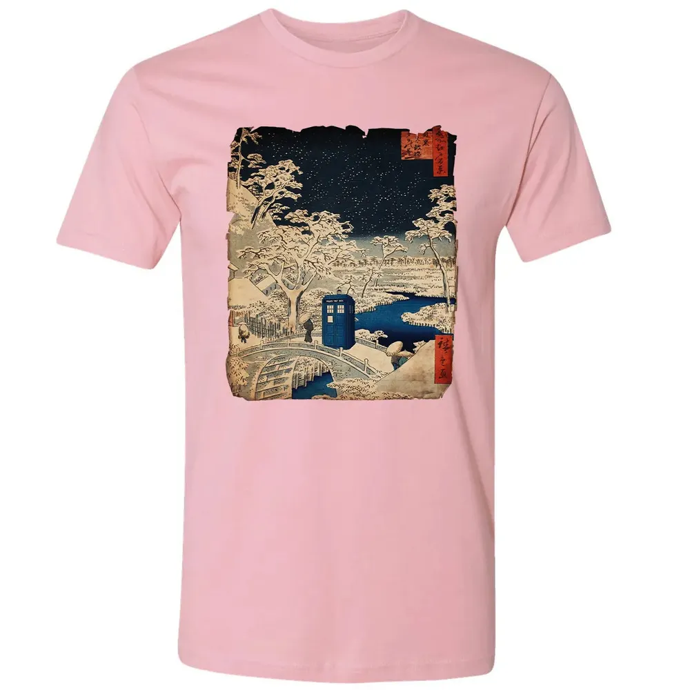 Tardis And Drum Bridge Premium Unisex T-shirt - 3
