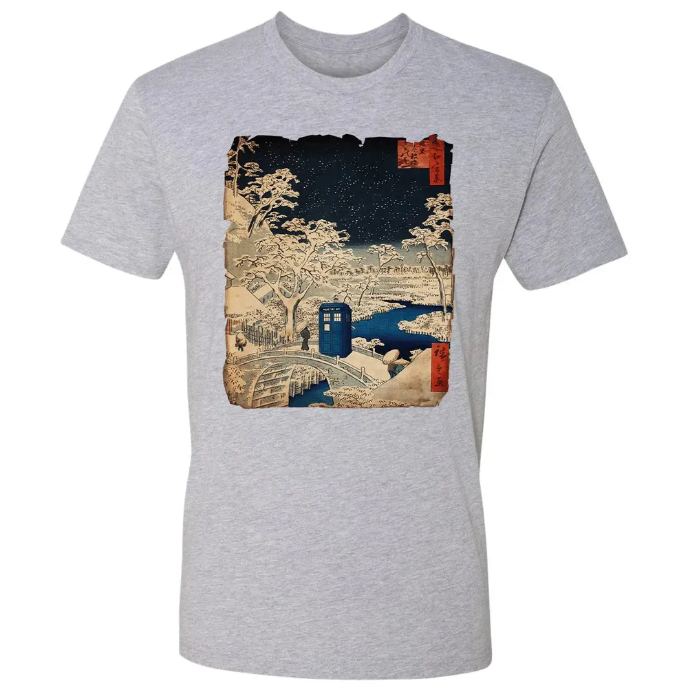 Tardis And Drum Bridge Premium Unisex T-shirt - 9