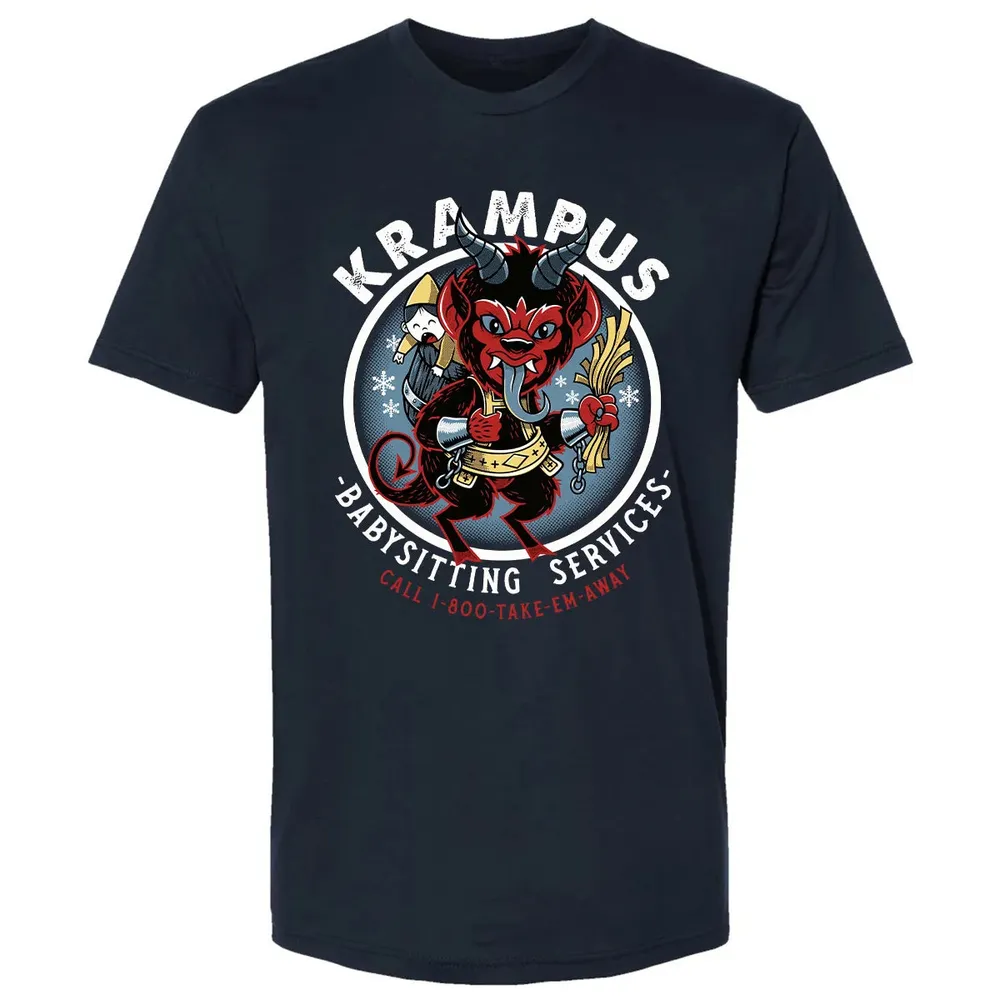 Krampus Babysitting Service Premium Unisex T-shirt - 2
