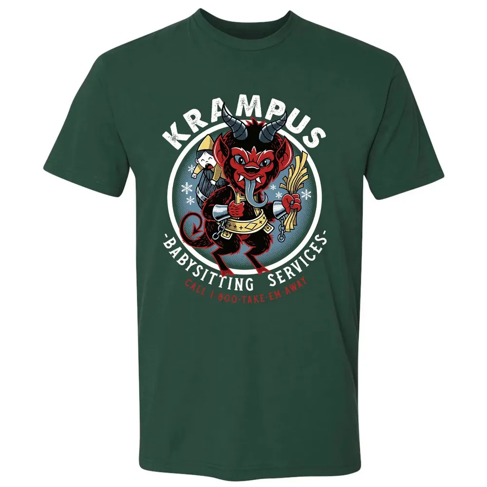 Krampus Babysitting Service Premium Unisex T-shirt - 12