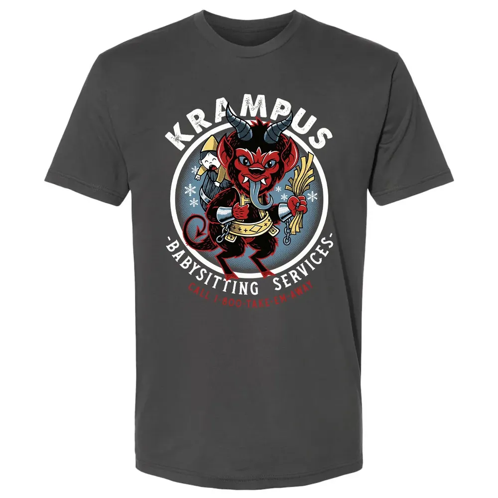 Krampus Babysitting Service Premium Unisex T-shirt - 8