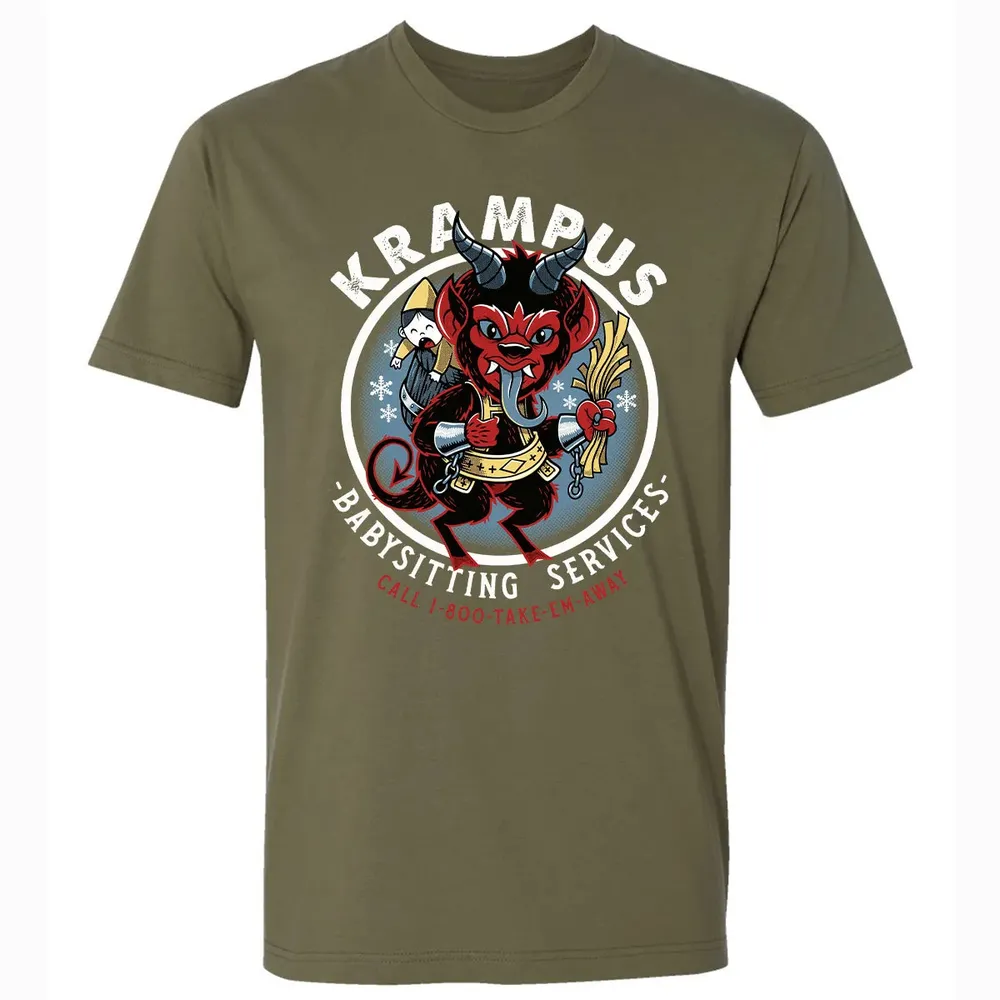 Krampus Babysitting Service Premium Unisex T-shirt - 5