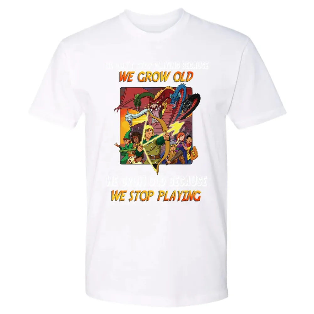 We Grow Old Because We Stop Playing Premium Unisex T-shirt - 4