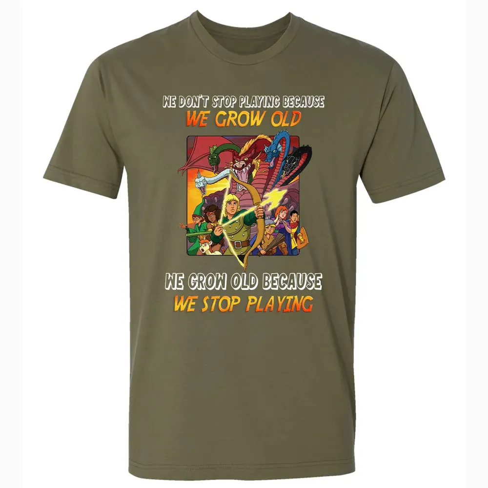 We Grow Old Because We Stop Playing Premium Unisex T-shirt - 5