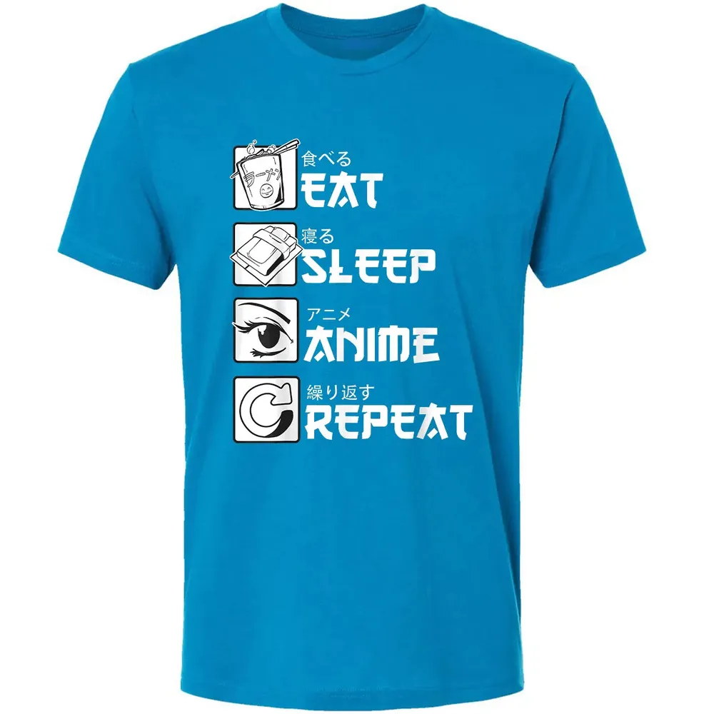 Eat Sleep Anime Repeat Premium Unisex T-shirt - 15