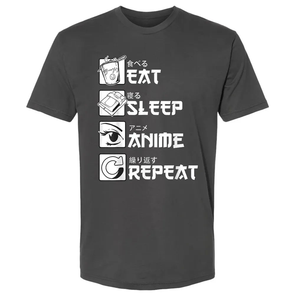 Eat Sleep Anime Repeat Premium Unisex T-shirt - 8