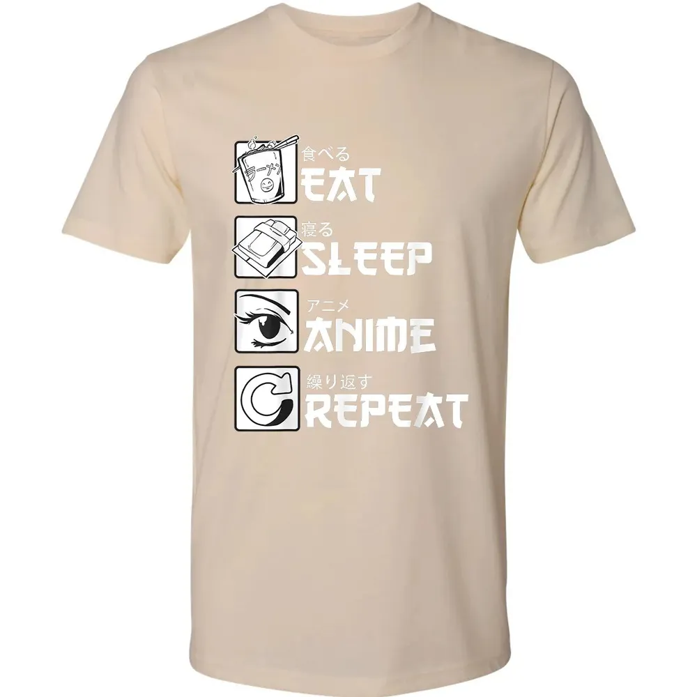 Eat Sleep Anime Repeat Premium Unisex T-shirt - 13