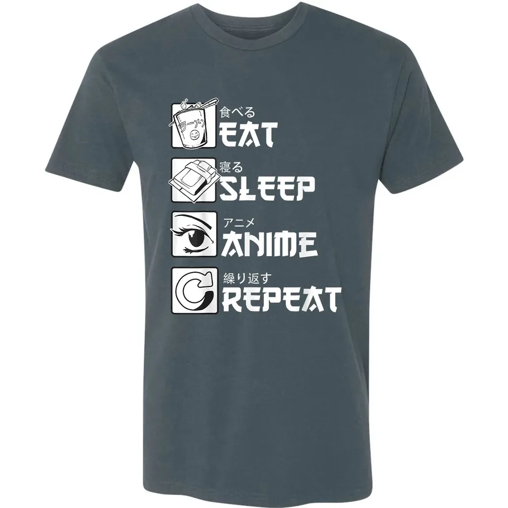 Eat Sleep Anime Repeat Premium Unisex T-shirt - 14