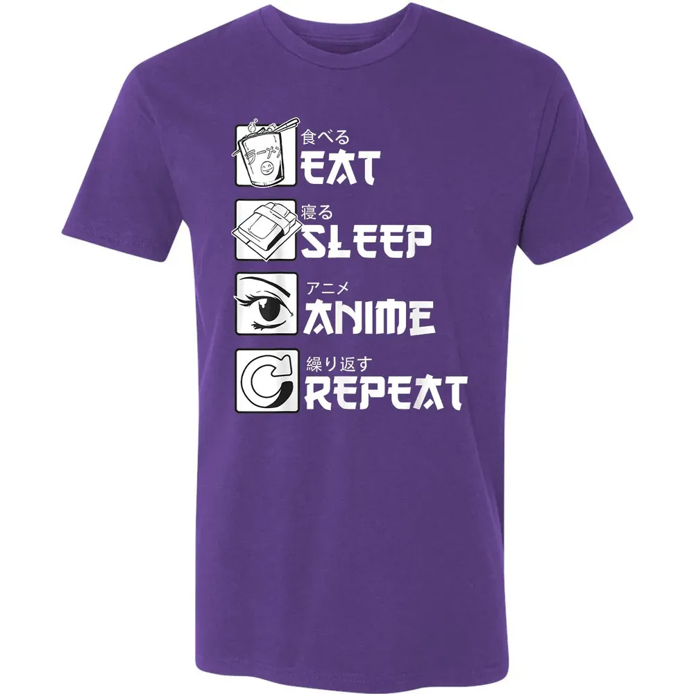 Eat Sleep Anime Repeat Premium Unisex T-shirt - 7
