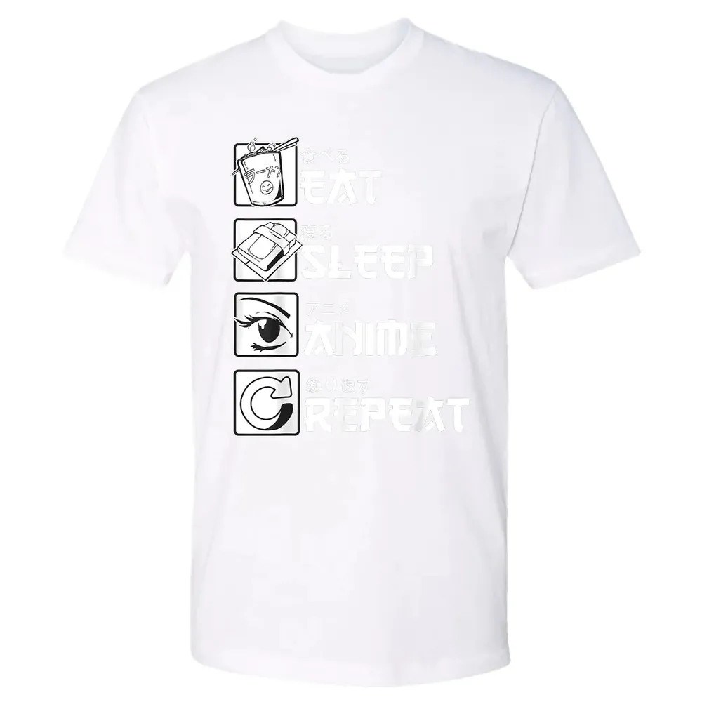 Eat Sleep Anime Repeat Premium Unisex T-shirt - 4