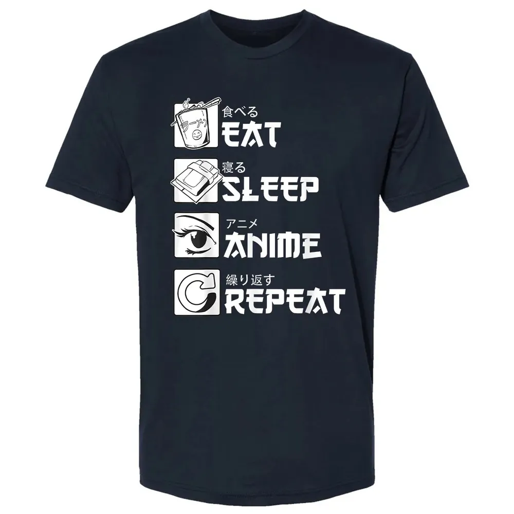 Eat Sleep Anime Repeat Premium Unisex T-shirt - 2