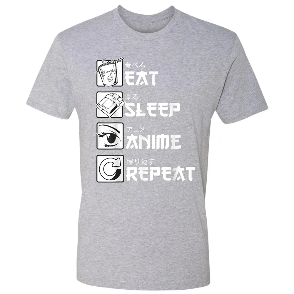 Eat Sleep Anime Repeat Premium Unisex T-shirt - 9