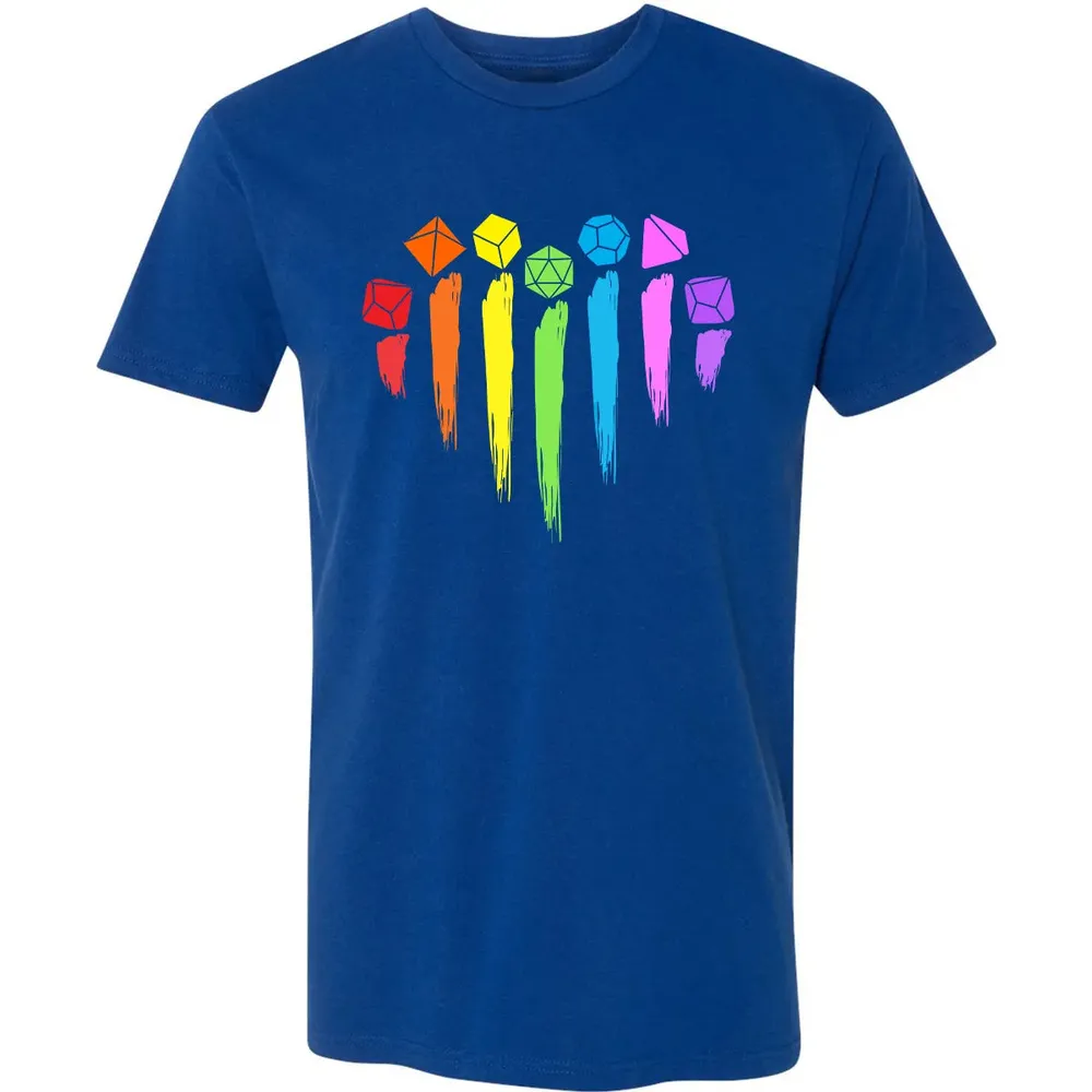 Dice Rainbow Heart Shape Premium Unisex T-shirt - 10