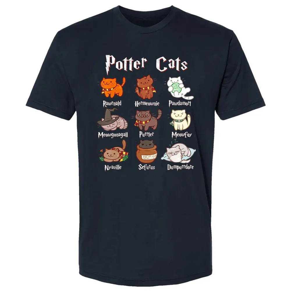 Potter Cats Cute Harry Pawter Kitten Gifts for Cat Lover Premium Unisex T-shirt - 2