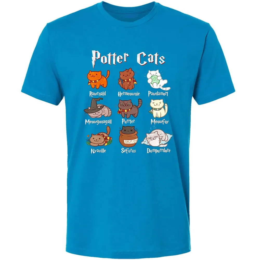 Potter Cats Cute Harry Pawter Kitten Gifts for Cat Lover Premium Unisex T-shirt - 15
