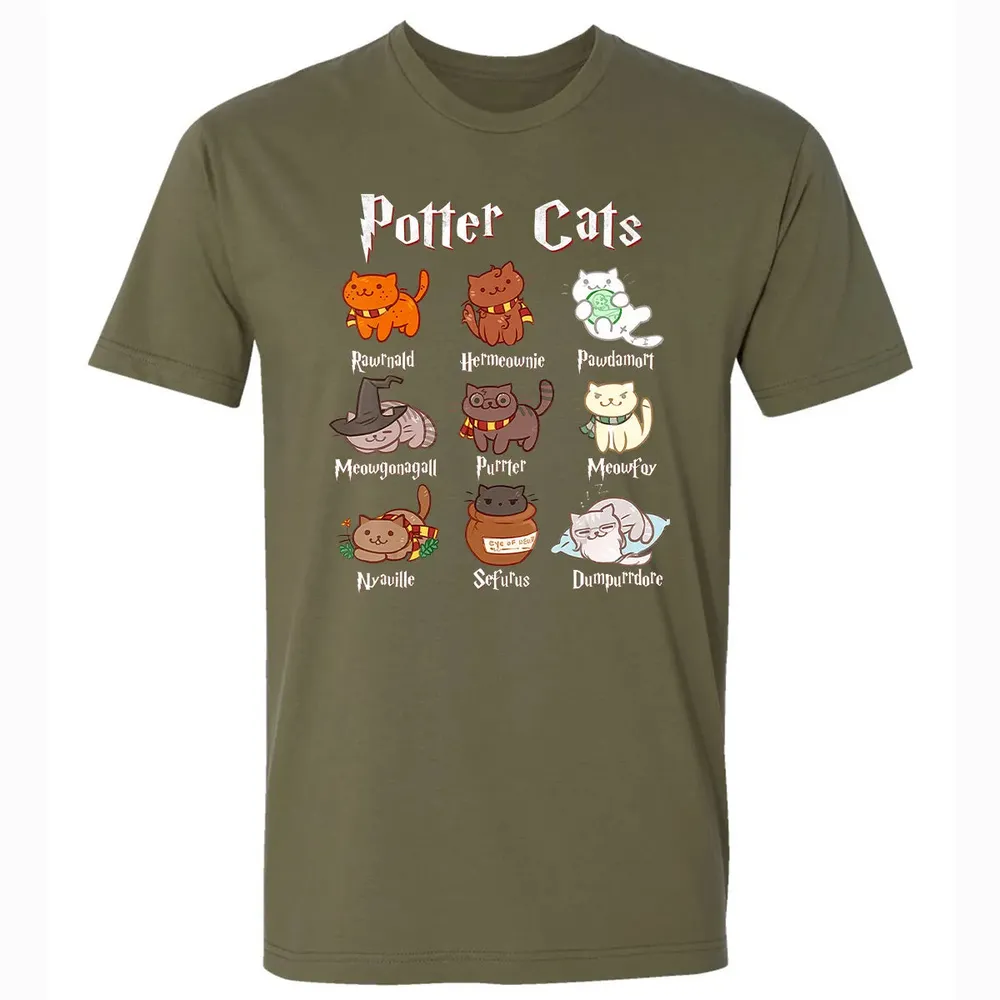Potter Cats Cute Harry Pawter Kitten Gifts for Cat Lover Premium Unisex T-shirt - 5