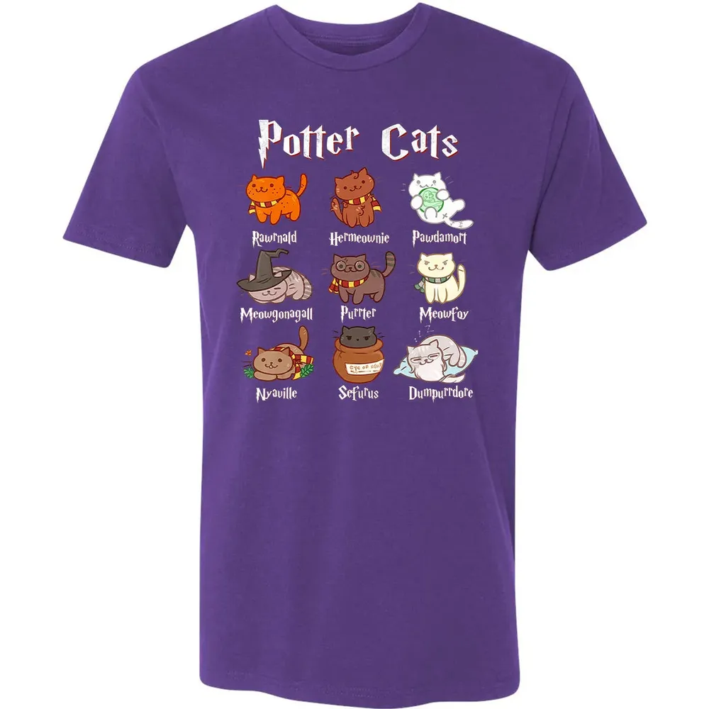 Potter Cats Cute Harry Pawter Kitten Gifts for Cat Lover Premium Unisex T-shirt - 7
