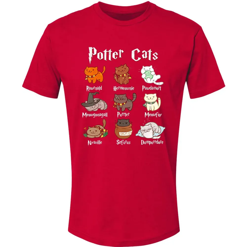 Potter Cats Cute Harry Pawter Kitten Gifts for Cat Lover Premium Unisex T-shirt - 6