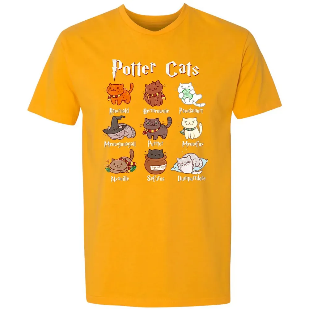 Potter Cats Cute Harry Pawter Kitten Gifts for Cat Lover Premium Unisex T-shirt - 11