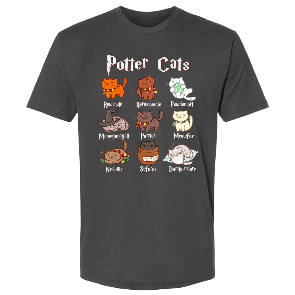 Potter Cats Cute Harry Pawter Kitten Gifts for Cat Lover Premium Unisex T-shirt - 8