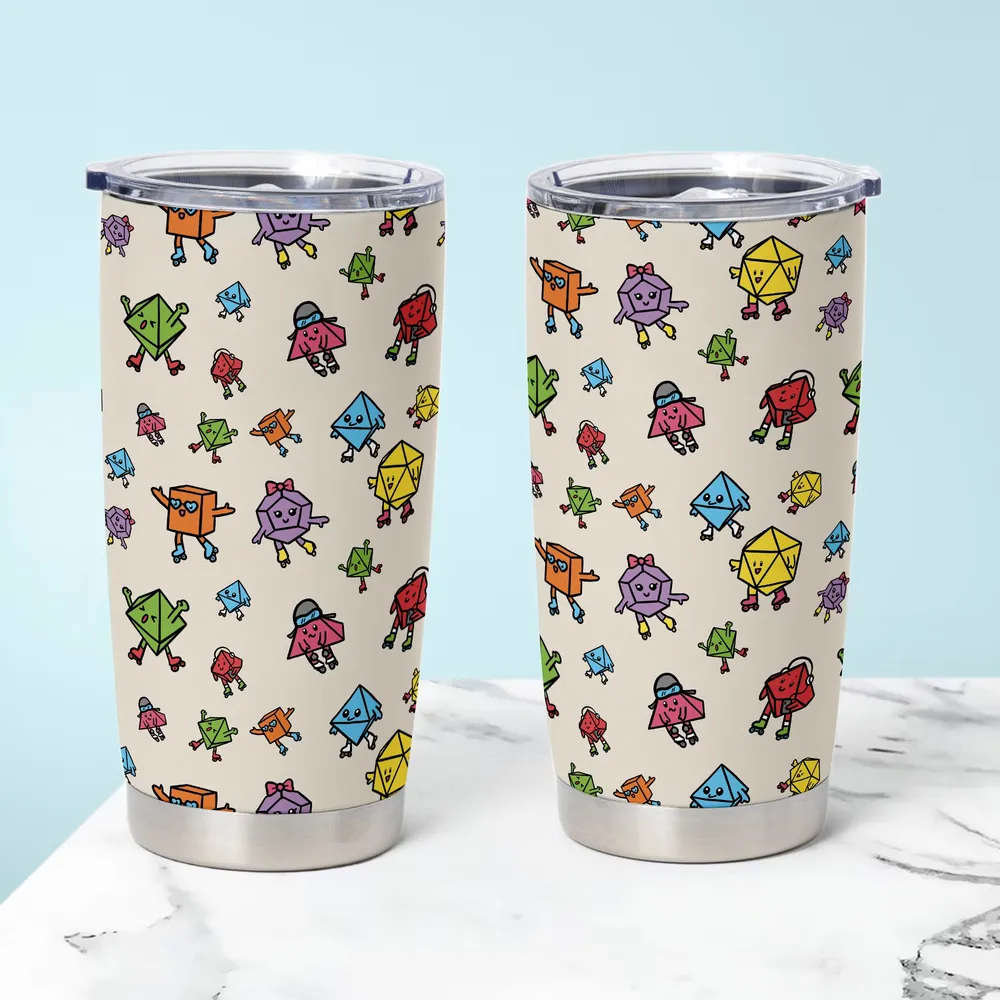 Rollerskating Dice Tumbler - 1